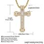 GOODYRZJ Cross Necklace for Women, Dainty Fashion Jewelry Long Gold Silver Cross Necklaces for Women Men Christian Gifts Faith Zircon Chain Pendant Necklace for Women Girls