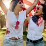 Flag Headband American USA Flag Star Pendant Necklace Independence Day Earrings Set Flag Headband American USA Flag Star Pendant Necklace Independence Day Earrings Set