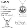 KUIYAI 12 Guardian Angels Medallion Wings Heart Necklace Ankh Life Power Magic Amulet Pendant Angel Gift