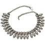 athizay Necklace Silver oxidized Indian Jewelry Chunky Beads Embellishments Choker Necklace