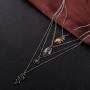 RnBLM JEWELRY Layered Pendant Chain Necklaces for Women Mens Punk Dainty Multilayer Choker Necklaces with Paperclip Lock Cross