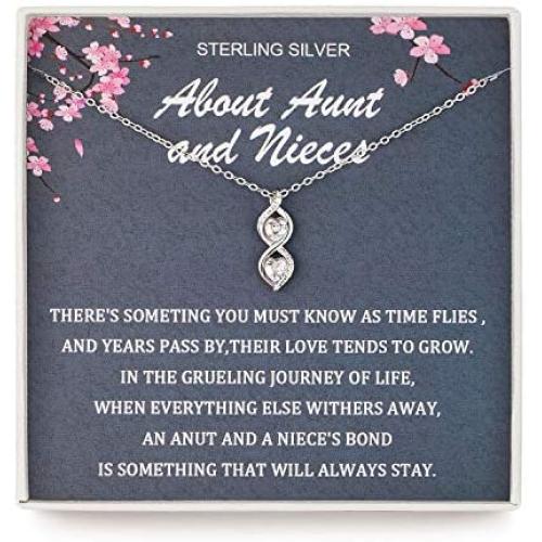 Aunt-Niece Necklace: Aunt-Niece Gift, Aunt-Niece Jewelry, Aunt-Niece Quotes, Aunt Necklace, 2 Hearts