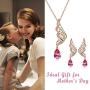 Menton Ezil Butterfly Wings Necklace and Earrings Set for Women 18K Gold Plated Jewelry Set Crystal from Swarovski Jewelry Gift for Girls Wife Mom