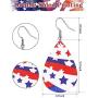 16 Pairs American Flag Faux Leather Earrings Stars Stripes Teardrop Earrings Patriotic Jewelry Accessory