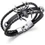 Heavstjer Punk Alloy Spider Wristband Leather Cuff Bracelet