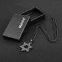 HZMAN Magen Star of David Pendant Necklace Women Men Chain Silver Stainless Steel Israel Necklace