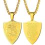 PROSTEEL Saint Michael The Archangel Necklace Pendant & Chain Catholic Religious Jewelry