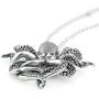 Controse Womens Silver-Toned Stainless Steel Black eyed Octopus Necklace with Pendant (18'' - 20'' Adjustable Chain)