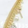 Fashion Jewelry MISASHA Logo Gold Tone Chain Inspired Charm Bracelet for Women Fashion Jewelry MISASHA Logo Gold Tone Chain Inspired Charm Bracelet for Women