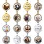 GoldChic Jewelry Personalized Photo Necklace for Men Women, Customized Round/Heart/Square Memory Picture Medallion Pendant Wheat Chain Hip Hop Jewelry, Multi Chain Length 18-30 inches (with Gift Box)