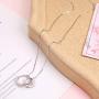 Mothers Gifts for Daughters - Sterling Silver Infinity 2 Circle CZ Necklace,Mothers Day Jewelry Birthday Gift