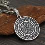 URDEAR Norse Viking Compass Pendant Necklace Nordic Vikings Amulet Ornaments Jewelry Pendant Necklace Gifts for Men Women