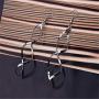 Lucky 8 Spiral Earrings Curve Twist Earrings Wave Helix Dangle Drop Earrings for Women Girls Dainty Jewelry