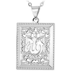 U7 Allah Necklace Square Shaped Hollow Design Muslim Jewelry with Chain 22''