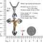 HZMAN Crucifix Pendant stainless Steel INRI Cross Necklace Religious Men Jewelry Gift, with 22 + 2 Inch Chain