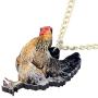 NEWEI Acrylic Unique Chicken Hen Rooster Necklace Chain Pendant Choker Fashion Farm Animal Pet Jewelry for Women Gift Charm