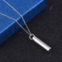 925 Sterling Silver Minimalist Urn Pendant Ash Necklace Cylinder Memorial Ashes Keepsake Holder Exquisite Cremation Jewelry