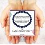 SOLINFOR 70th Birthday Gifts for Women - Lapis Lazuli Beads Bracelet - 70 Years Old Jewelry Gift Idea for Her
