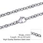 Stainless Steel Musical Music Note Charm Pendant Necklace 22''