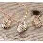 EMESLY 18K Rose Gold Plated Necklace/Earrings; Embellished with Premium Crystals, Nickel & Lead Free, Hypoallergenic Long Lasting Finish; Perfect Jewelry Gift for Women & Girls