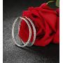 Sterling Silver Inside-Out Hoop Earrings with CZ