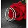 Sterling Silver Inside-Out Hoop Earrings with CZ