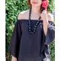 Hawaiian Kukui Nut Leis Beads Necklaces with Hand Painted Flower Adjustable 32 inches Lei for Men and Women