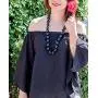 Hawaiian Kukui Nut Leis Beads Necklaces with Hand Painted Flower Adjustable 32 inches Lei for Men and Women Hawaiian Kukui Nut Leis Beads Necklaces with Hand Painted Flower Adjustable 32 inches Lei for Men and Women