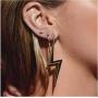 Cathercing Punk Gold Lightning Bolt Dangle Earrings for Women Teen Girls Thick Gold Earrings Large Hypoallergenic Statement Earrings Fashion Jewelry Daily Gift for Her