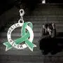 CENWA Mental Health Awareness Green Ribbon Necklace/Zipper Pull Mental Illness Jewelry Green Ribbon Depression Anxiety Warrior Gift