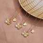 MONOZO Initial Butterfly Necklace for Women - 14K Gold Filled Cute Initial Butterfly Necklace Girls Heart Letter Pendant Butterfly Jewelry Necklace for Women Teen Girls Alphabet A-Z