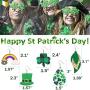 Sincahfy St Patricks Day Earrings For Women Teardrop Faux Leather Earrings Green Hat Rainbow Shamrock Earrings Drop Dangle Earrings St Patricks Day Jewelry 12 Pairs