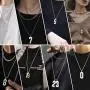 QeenseKc Sport Lucky Number 0-9 Necklace Jersey Number Initial Pendant Stainless Steel Jewelry 25mm High 3mm Wheat Chain QeenseKc Sport Lucky Number 0-9 Necklace Jersey Number Initial Pendant Stainless Steel Jewelry 25mm High 3mm Wheat Chain