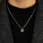 MAIDEARS Bee Jewelry for Women - Love Heart Ladybug Necklace Honeycomb&Bee Necklace for Girls 14K Gold Plated Animal Necklace Jewelry Gift 18 Inch Box Chain