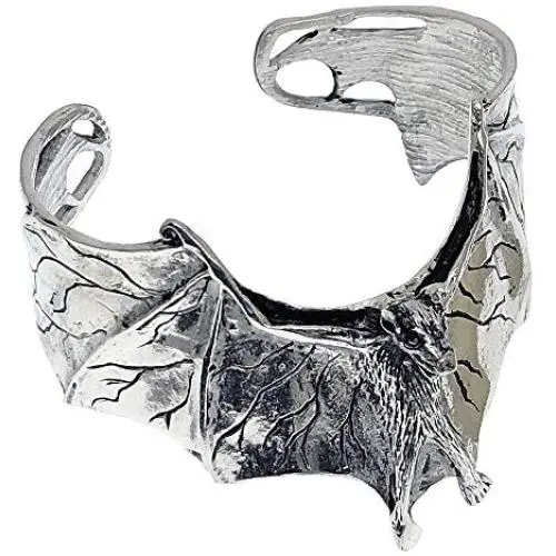 Cosplay jewelry Gothic Winged Bat Vampire Dracula Horror Halloween Wicca Wiccan Magic Witch Fantasy fairy tale Shiny Polished Silver Pewter Metal Wrist Bracelet Bangle Cuff Boys Girls Men Women Unisex Cosplay jewelry Gothic Winged Bat Vampire Dracula Horror Halloween Wicca Wiccan Magic Witch Fantasy fairy tale Shiny Polished Silver Pewter Metal Wrist Bracelet Bangle Cuff Boys Girls Men Women Unisex