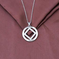 KUIYAI Sober AF Necklace Narcotics Anonymous Recovery Necklace Sobriety Gifts NA Necklace 1 Year 2 Years 3 Years 4 Years 5 Years Sobriety Anniversary Jewelry Sponsor Gift