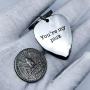 AMOR SPES Valentines Day Couples Gifts Guitar Pick Key Chain for Her for Him - You are My Pick Stainless Steel