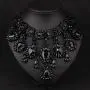 Hamer Womens Multi-Color Crystal Statement Chokers Necklace Pendant Jewelry for Girls Hamer Womens Multi-Color Crystal Statement Chokers Necklace Pendant Jewelry for Girls