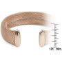 | ELYA Womens Rose Gold Stainless Steel Mesh Cuff Bracelet