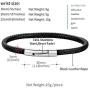FaithHeart Personalized Mens ID Bracelets, Braided Leather Cord Wristband, Customized Beads Identification Bracelet Length 18-22CM with Delicate Packaging