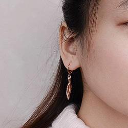 Stainless Steel Leaf Style Cocktail Party Wedding Statement Drop Earrings
