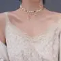 BALIBALI Semi Precious Stone Beaded Choker Necklace 14K Gold Plated Natural Stone Double Strand Necklace Layered Short Necklaces