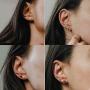 925 Sterling Silver Dot Stud Earrings | 3 Pairs Small Simple Round Disc Stud Earrings Set | Tiny Flat Circle Hypoallergenic Cartilage Tragus Piercing Earrings Gifts for Women Men Girls 3mm 4mm 5mm