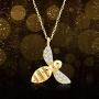 Gelin 14k Solid Gold Honey Bee Necklace | Certified Gold Jewelry for Women