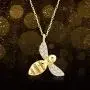 Gelin 14k Solid Gold Honey Bee Necklace | Certified Gold Jewelry for Women