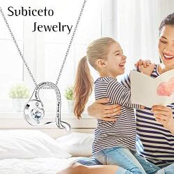 Subiceto Mom Necklace for Women Always My Mother Forever My Friend Love Heart Pendant Mothers Necklace Jewelry for Mom Wife Aunt Grandma