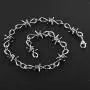 HZMAN Mens Punk Gothic Bike Alloy Barbed Wire Necklace 20 Inch HZMAN Mens Punk Gothic Bike Alloy Barbed Wire Necklace 20 Inch