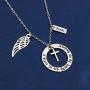 Joycuff A Piece of My Heart is in Heaven Memorial Necklace Personalized Sympathy Gifts for Women Sister Best Friend Loss of Loved One Angel Cross Charm