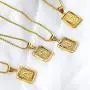 KissYan Initial Letter Pendant Necklace for Mens Womens, 18K Gold Plated Square Capital Monogram Necklace Alhpabets from A-Z Figaro Chain Necklace KissYan Initial Letter Pendant Necklace for Mens Womens, 18K Gold Plated Square Capital Monogram Necklace Alhpabets from A-Z Figaro Chain Necklace