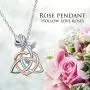 YFN Sterling Silver Celtic Triangle Trinity Knot Necklace Heart Rose Pendant Good Luck Irish Jewelry for Women Gifts YFN Sterling Silver Celtic Triangle Trinity Knot Necklace Heart Rose Pendant Good Luck Irish Jewelry for Women Gifts
